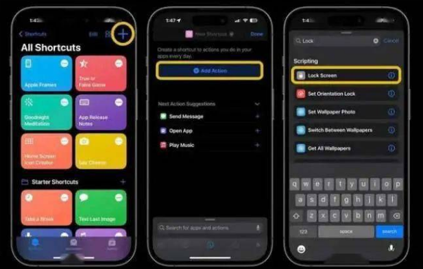 郸城苹果14锁屏维修店分享iPhone14升级iOS16.4后如何创建锁屏快捷方式 