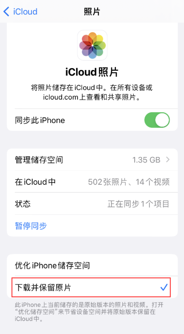 郸城苹果手机维修分享iPhone 无法加载高质量照片怎么办 