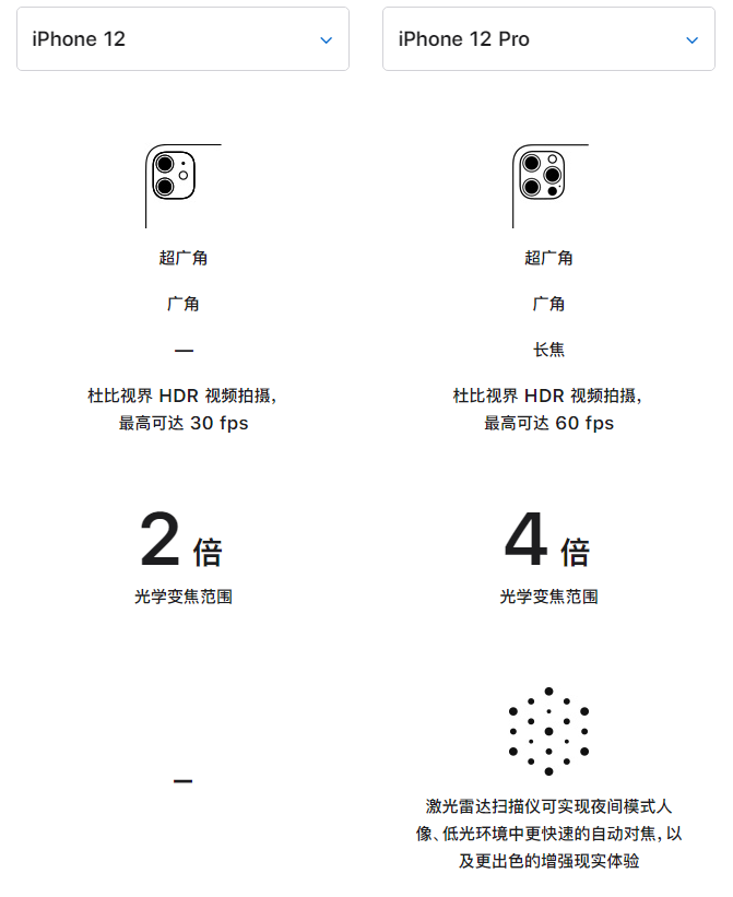 郸城苹果手机维修分享苹果 iPhone 12 与 iPhone 12 Pro 选哪款 